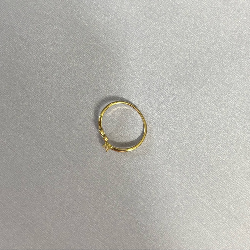 Gold Heart and Faux Diamond Ring - Picture 3 of 3
